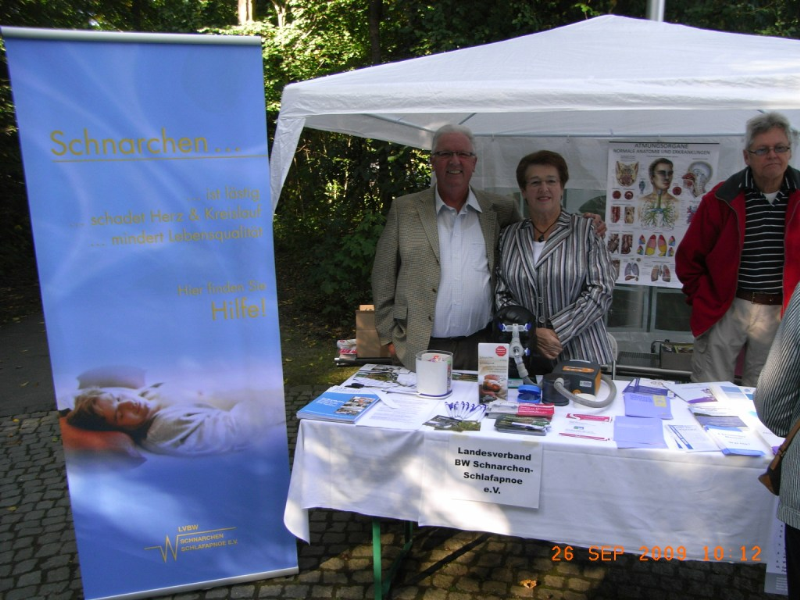 Infostand beim Deutschen Lungentag in Stuttgart im September 2009